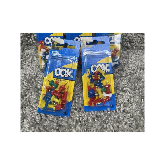 64Pcs MultiColor Push Pins Large Thumb Tacks Steel Point Standard Plastic Head - Picture 9 of 9